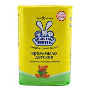 Мыло туалетное детское Ушастый нянь с экстрактом Алоэ вера и подорожника, 90г
