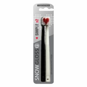 Набор зубных щеток SNOW GLOSS Simple 2шт. щетина средней жесткости