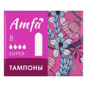 Тампоны женские гигиенические Amfa Super, 8шт