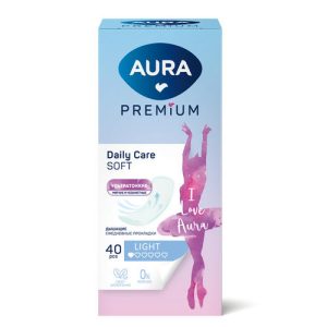 AURA PREMIUM Прокладки женские ежедневные ультратонкие LIGHT 40шт
