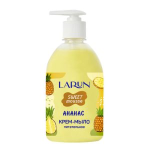 Крем-мыло Larun Sweet Mousse, питательное, ананас, 500 мл