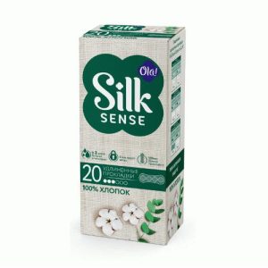 Прокладки ежедневные OLA! Silk Sense Cotton 20шт с хлопковой поверхностью