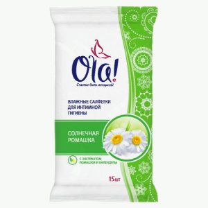 Салфетки влажные для интимной гигиены OLA! 15шт солнечная ромашка
