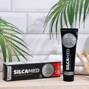 Зубная паста Silcamed 130г серебро и уголь