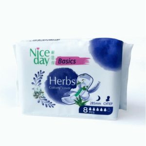 Прокладки Nice Day Basic Herbs 8шт 285мм ночные Алоэ Вера