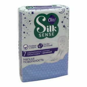 Прокладки OLA! Silk Sense Night 7шт ультратонкие Мягкий шелк