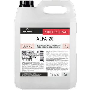 Pro-Brite: Альфа-20 5л для уборки после стройки и ремонта
