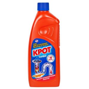 КРОТ Турбо гель для устранения засоров 500 г Крот