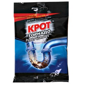 KROT TURBO средство гранулированное для труб (пакет) 90 г КРОТ