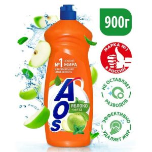 Средство для мытья посуды Яблоко-Мята AOS 900мл