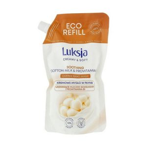 Жидкое крем-мыло с ухаживающим комплексом, Luksja Creamy & Soft Cotton milk & Provitamin B5 Hand Wash (дой-пак)