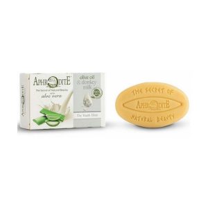 Оливковое мыло с молоком ослицы и ароматом алоэ вера "Эликсир молодости", Aphrodite Advanced Olive Oil & Donkey Milk
