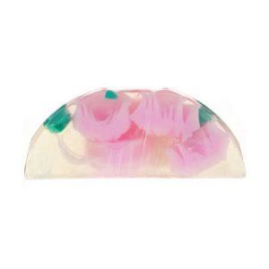 Натуральное глицериновое мыло "Роза", розовая, Bulgarian Rose Glycerin Soap Rose Fantasy