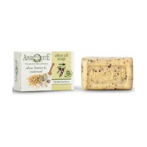 Оливковое мыло с маслом ши и овсянкой, Aphrodite Olive Oil Soap Shea Butter & Oatmeal