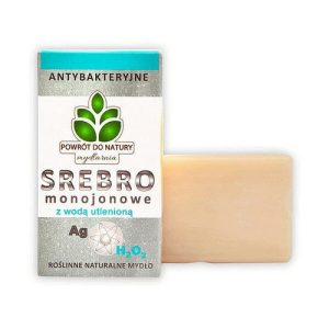 Натуральное мыло "Моноевое серебро и пероксид водорода", Powrot do Natury Natural Soap Matt Silver and Hydrogen Peroxide