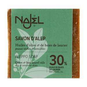 Мыло алеппское с лавровым маслом 30%, Najel Aleppo Soap 30% Bay Laurel Oil