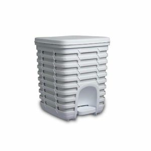 Мусорное ведро пластиковое с педалью Palm, 9 л, 21 x 22 x 27,5 cм, цвет белый
