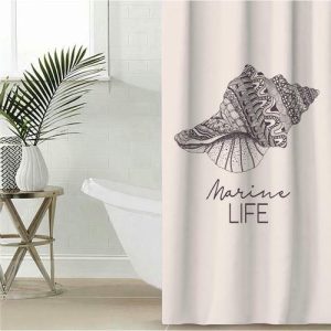 Штора для ванной Этель Marine life 145 х 180 см, полиэстер