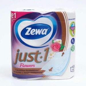 Туалетная бумага Zewa Just 1 Aroma, 4 слоя, 4 шт