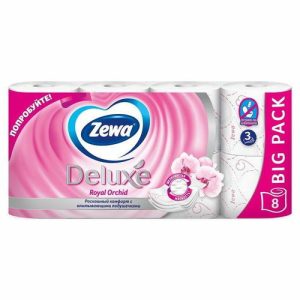 Туалетная бумага Zewa Deluxe Royal Orchid, 3 слоя, 8 шт