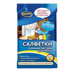 Влажные салфетки для мебели Celesta, 20 шт