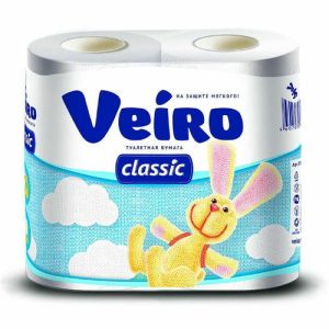 Туалетная бумага Linia VEIRO Classic, 2 слоя, 4 шт