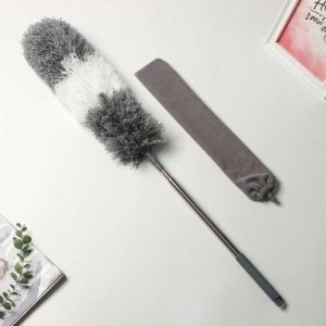 Щётка для удаления пыли Raccoon, плоская насадка 40x7,5 см, пушистая насадка 41x13 см, телескопическая ручка 210 см