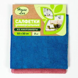 Салфетка микрофибра «House Lux» 32х32 80*20 №2