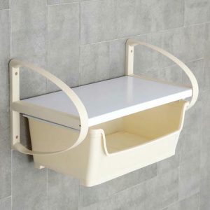 Полка Dely mini с 1 корзиной, цвет слоновая кость