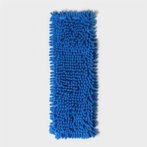 Насадка для плоской швабры Доляна, 43x13 см, 80 гр, микрофибра букли, цвет синий
