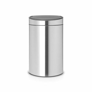 Мусорное ведро Brabantia Touch Bin New, двухсекционное, цвет стальной матовый, 10 л / 23 л