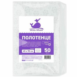 Полотенце White Whale «Мишки», 45x90 см, люкс, спанлейс, 60 г/м2, 50 шт