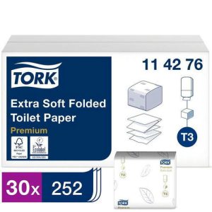 Туалетная бумага Tork листовая (T3), 252 x 30 мягкая