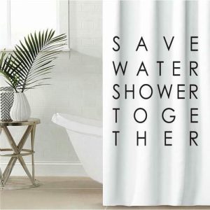 Штора для ванной Этель Save water 145 х 180 см, полиэстер