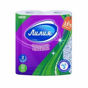 Полотенца бумажные Лилия, 2 слоя, 2 рулона