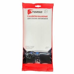 Влажные салфетки TORSO, для ухода за салоном автомобиля, 25 шт, 15x16см
