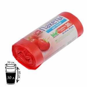 Мешки для мусора ароматизированные, 30 л, 10 мкм, 50x60 см, ПНД, 30 шт, цвет и аромат МИКС