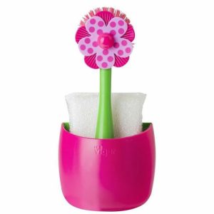 Щётка для посуды + губка на подставке Lolaflor