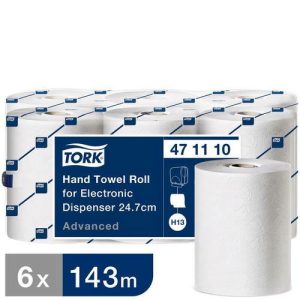 Полотенца в рулонах Tork для сенсорного диспенсера, шириной 24,7 см, 715 листов