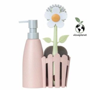 Дозатор FLORGANIC, Щётка для посуды, губка на подставке