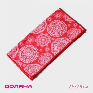 Салфетка микрофибра Доляна «Индия», 29x29 см, цвет МИКС