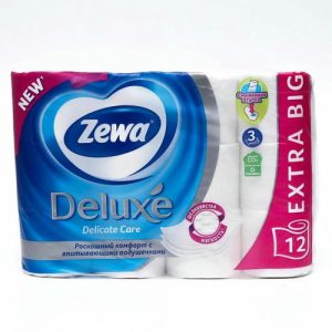 Туалетная бумага Zewa Deluxe Delicate Care, 3 слоя, 12 шт