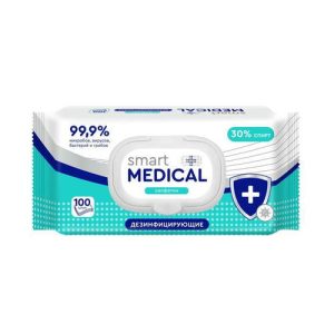 Влажные салфетки Smart medical, дезинфицирующие, 100 шт